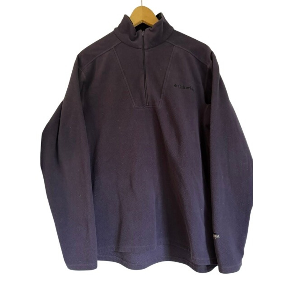 Columbia Womens Purple Omni-Therm Stretch Fleece Quarter Zip Pullover Large